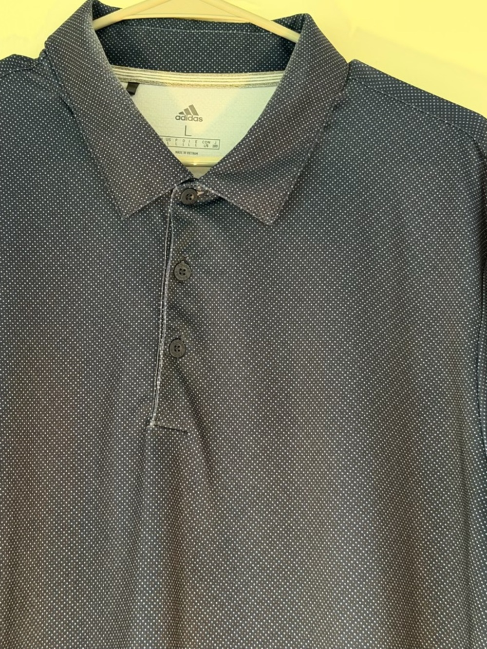 adidas Men’s Dark Navy Microdot Polo